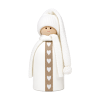 Santa heartribbon large, white - Will discontinue