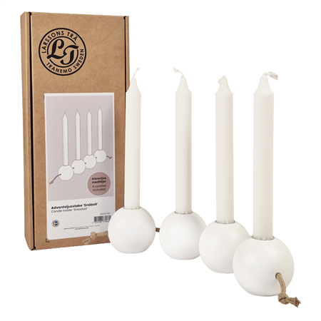 Ljusstake Snöboll, 4 ljus, fp