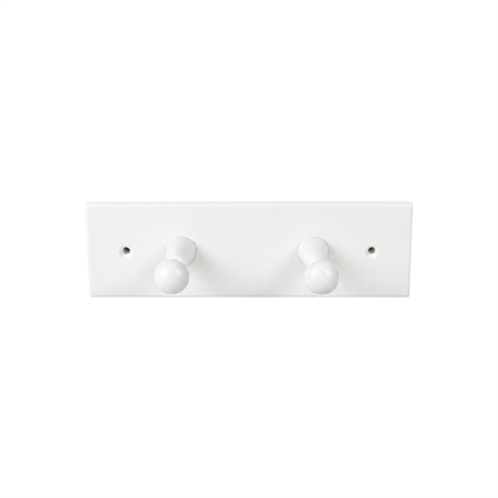 Knob board white 2 knobs