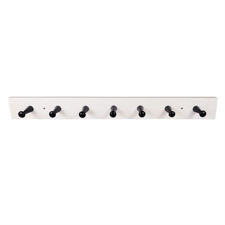 Knoppbräda vit svart 7 knoppar